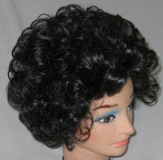 Black Motown Tress Breathable Costume Medium Length Wig Hair