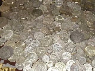 MIXED LOT OF 90% PURE SILVER 1+ OZ ALL 1964 & OLDER US COINS~ HALF