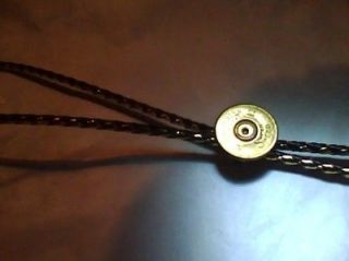 Rare Antique 12 gauge Vintage Brass Shotgun Shell Bolo Tie
