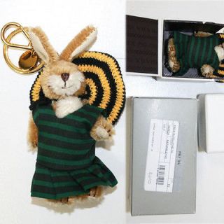 New $295 PRADA Girl Green Dress Bunny Bag TRICK KEYRING CHARM W/ BOX