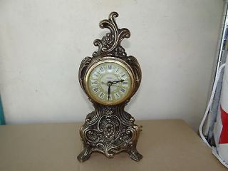 SOLID BRASS UNITED MANTLE CLOCK CORP. BROOKLYN,NEW YORK ELECTRIC CLOCK