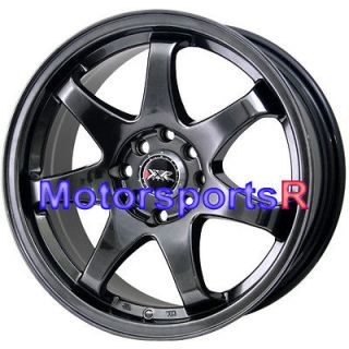 15 15x7 XXR 522 Chromium Black Concave Rims Wheels 06 12 Honda Fit 93