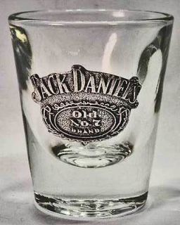Jack Daniels Whiskey Old No. 7 brand pewter logo shot glass