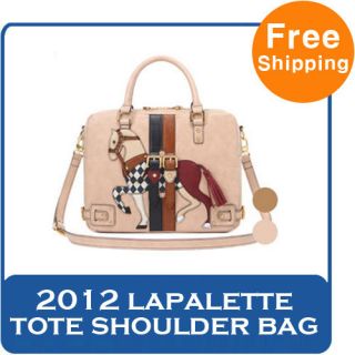 2012 MUST HAVE NEW LAPALETTE BELTED HORSE SQUARE TOTE SHOULDER BAG