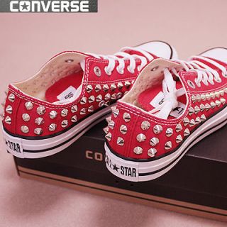 Genuine CONVERSE All star row top with studs Sneakers Sheos Red