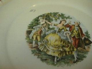 VICTORIAN COLONIAL COURTING COUPLE DANCING 10 PLATE Harker