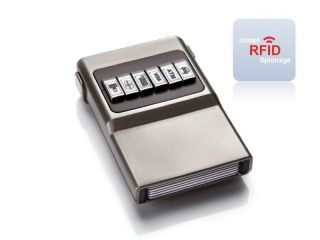 acm® wallet   Stone Grey Metallic   credit card holder & money clip