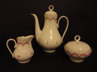 MENAU German porcelain Teapot, Creamer, Suger Bowl Set