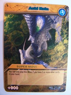 Dinosaur King Trading Card Gold Shiny Super Move Acid Rain DKCG 117