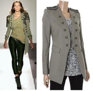 Runway Jewel Epaulette Military Trench Jacket XS/S 2 4US w/Balmain