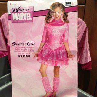 NEW Spider Girl Pink Costume Sz S 4 6X Marvel Women Man