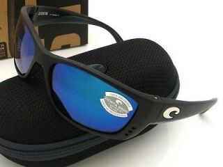 NEW Costa Del Mar Sunglasses Blackout Fisch,Frames with Blue 580G Lens