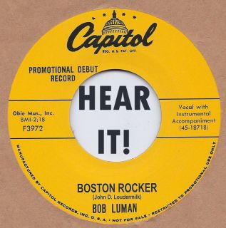 Rockabilly BOB LUMAN Boston Rocker/Try Me CAPITOL