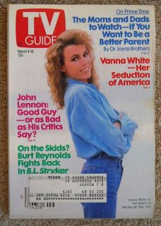 Vanna White WHEEL OF FORTUNE TV Guide Mar 4   10 1989 Burt Reynolds