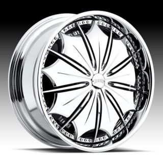 SPIN Presidential Wheel SET 24x10 Chrome Spinner Rims RWD 5 & 6 Lug