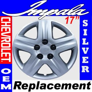 Pc Chevy Impala Steel Wheel Snap On SILVER 17 Hub Caps 5 Spoke OEM