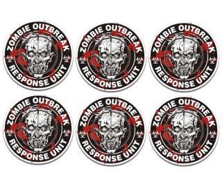 Zombie Response Unit Sniper Rim Wheel Center Cap Vinyl Stickers Decal