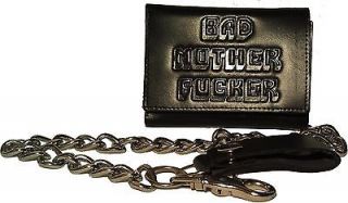 Pulp Fiction BMF Wallet With Chain Trifold 100% BAD MOTHER BIKER