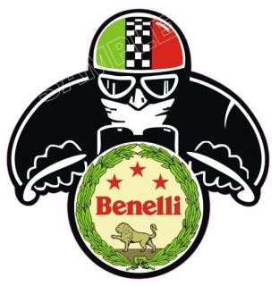 BENELLI CAFE RACER MOTORCYCLE HELMET STICKER