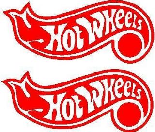 2X hot wheels hotwheels logo Bumber sticker decal cars trucks boats