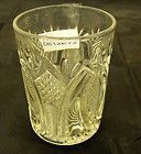 Antique Victorian Celery Pressed Etched Glass Vase EAPG Spooner