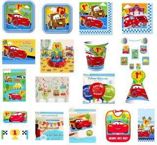 CARS FIRST 1ST Birthday Party Supplies ~ Create Your Set ~ PICK ONLY