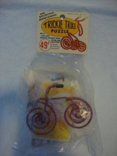 VINTAGE 1954 TRICKIE TRIKE PUZZLE   RED (MADE IN JAPAN)