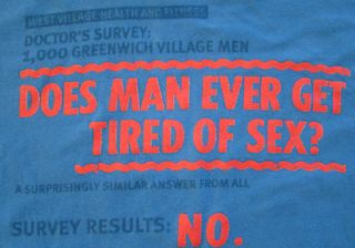 REUHL Abercrombie & Fitch Premium funny blue T Shirt SEX ADDICT Men