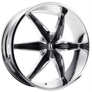 22 inch Helo 866 chrome wheels rims 5x4.75 5x120.65 +35