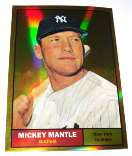 2011 Topps MICKEY MANTLE Gold Refractor SP 1961 Throwback Yankees Rare