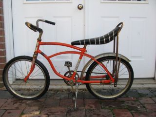 Vintage Kent Kids Bicycle with Banana Seat Orange 17 Rims