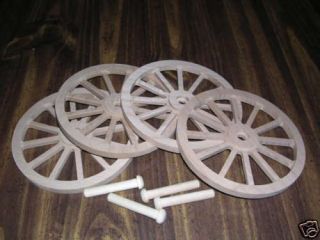 Wagon Cannon Wheels 5 inch Diameter Alder Toy Wood