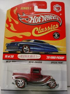 2009 Hot Wheels S5 Classics 29 Ford Pickup★chase Real Riders★red