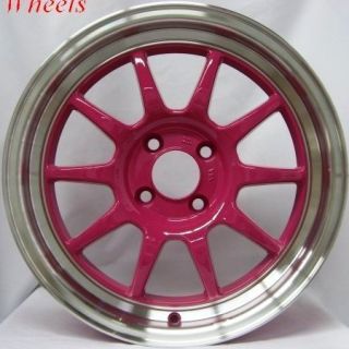 16x7 Rota GT3 4x100 40 Royal Pink Wheel Fits Civic Integra CRX XB