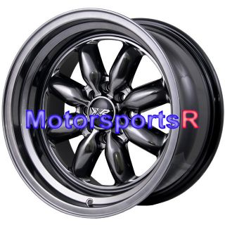16 16x8 XXR 513 Chromium Black Rims Wheels Deep Dish Stance 89 Nissan