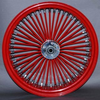 Custom 21 Wheel Package Fat Daddy Red Spokes Red Rims for Harley