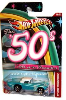Hot Wheels Cars of The Decades 10 57 Ford Thunderbird The 50s