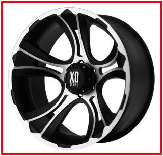 17 inch Black machined wheels KMC XD 801 CRANK Chevy GMC 1500 truck 6