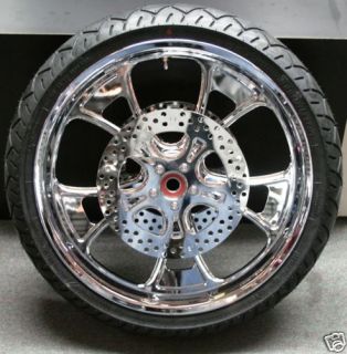 New EPC CVO Chrome Wheels Tires 4 Harley 02 07 FLH Set