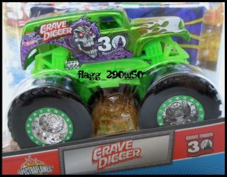 Hot Wheels Monster Truck* 30TH ANNIVERSARY GREEN GRAVE DIGGER  with