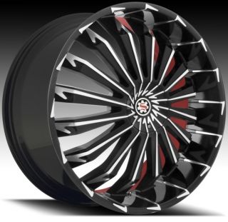 24 INCH SCARLET 5 RIMS & TIRES CHALLENGER CHEVELLE CUTLASS 300 CHARGER