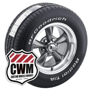15x8 Charcoal Gray Wheels Rims BFG Tires 225 60R15 for Mercury Cougar