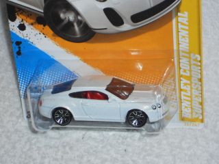 Hot Wheels 2012 New Models 36 50 Bentley Continental Supersports White