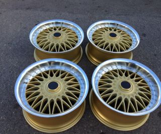 New BBs RS Replica Gold Wheels 18x9 18x8 Staggered 5 100 5 114 4 Lip