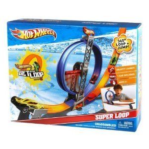 Hot Wheels Super Loop Gravity Jump with 360 Loop Track Playset