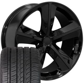 20 Black Challenger SRT Wheels Set of 4 Rims 4 Tires Fit Dodge