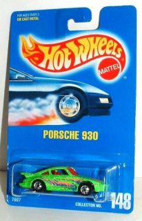 Hot Wheels Porsche 930 Bright Green with Glitter Mint on Card
