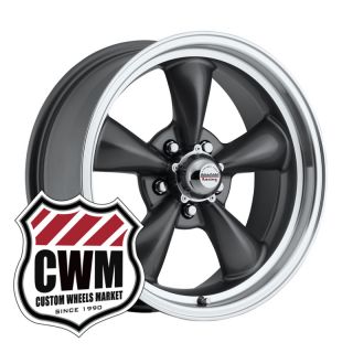  Charcoal Gray Wheels Rims 5x4 75 lug pattern for Chevy Bel Air 53 70