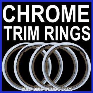  New Chrome Wheel Trim Rings Beauty Glamour Ring Rim Bands Steel Rims