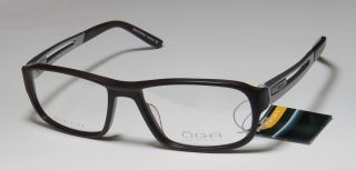 New OGA 70480 56 18 140 Brown Silver Spring Hinges Full Rim Eyeglasses